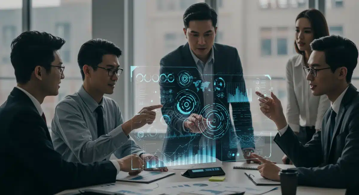 Business leaders discussing quantum strategy