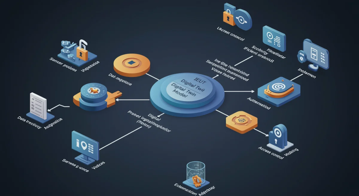 Cybersecurity layers protecting digital twin data and IoT networks