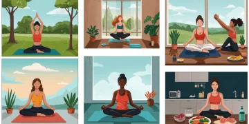 Diverse individuals embracing holistic health and mindful living practices