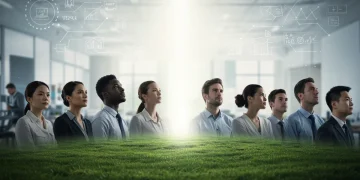 Purpose Over Paycheck: The Great American Re-Evaluation of 2025 Diverse professionals contemplating purpose over financial gain in 2025