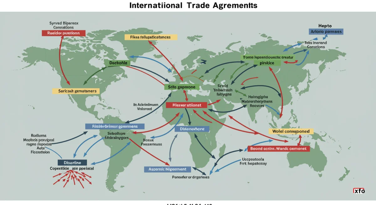 Infographic illustrating the impact of economic headwinds on international trade agreements and US exports