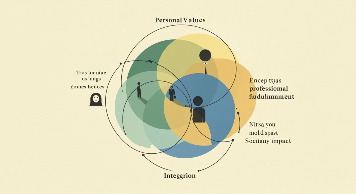 Intersection of personal values, professional fulfillment, and societal impact