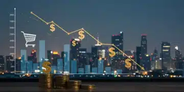 Graph showing declining consumer sentiment affecting US retail and e-commerce in early 2026.