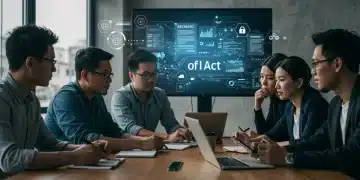 U.S. tech startup team reviewing 2026 AI Act compliance documents