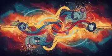 Abstract depiction of American values evolution in 2026, showing interconnected social and ethical drivers.