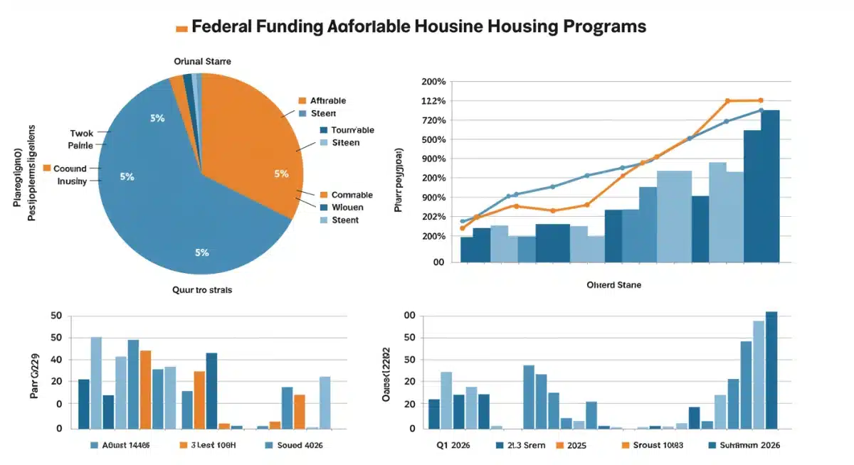 Infographic detailing federal funding allocation and changes for affordable housing programs.