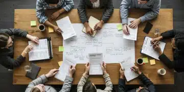 Nonprofit team strategizing federal grant applications