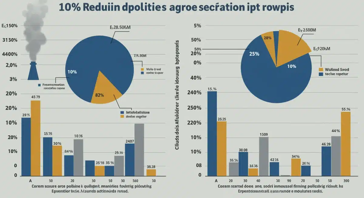 Infographic showing 10% pollution disparity reduction across U.S. communities